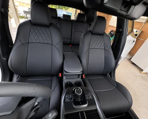 For 2022-2026 Toyota BZ4X Custom Fit Car Seat Covers 2 Rows 5 Seats Full Set Top Quality Faux Leather Full Covered