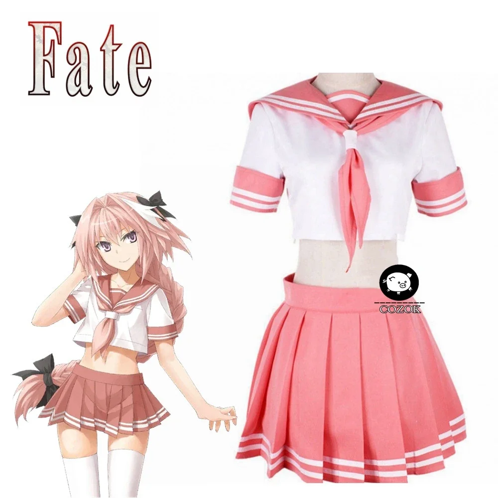 Anime Fate Apocrypha Cosplay Costume Astolfo Uniform Cosplay FGO School Pink Uniform for Girl Fate Grand Order Costume Women