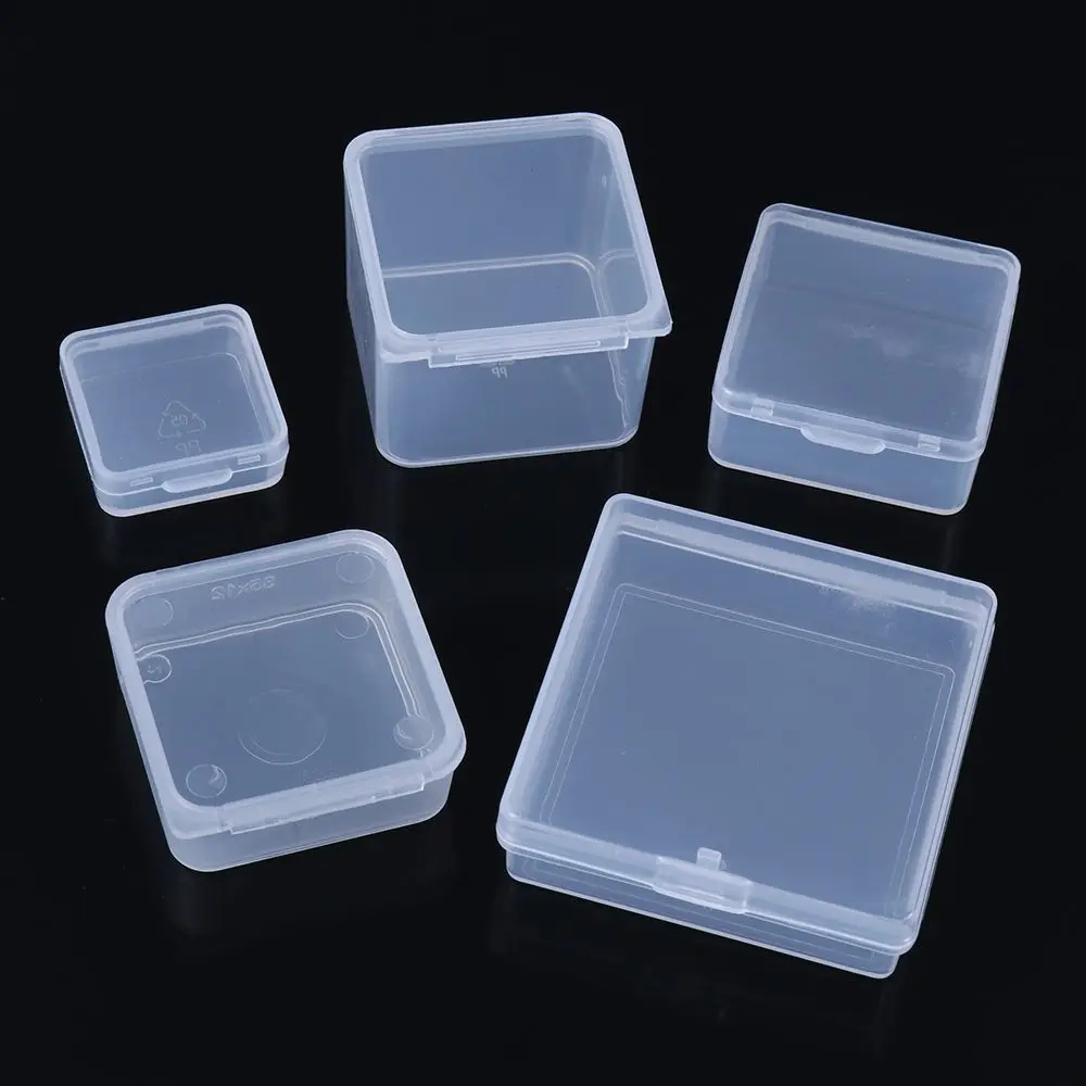 Transparent Nail Art Screw Storage Plastic Jewelry Organizer Case Beads Container Small Storage Box Pill Chip Box