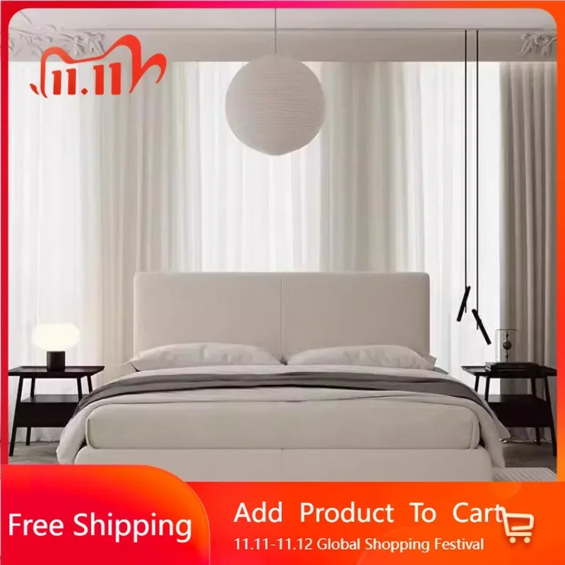 

Универсальная комфортная кровать-каркас в минималистичном стиле, свадебная, легкая роскошная, модная, высококачественная, размера Queen, для сада/двора