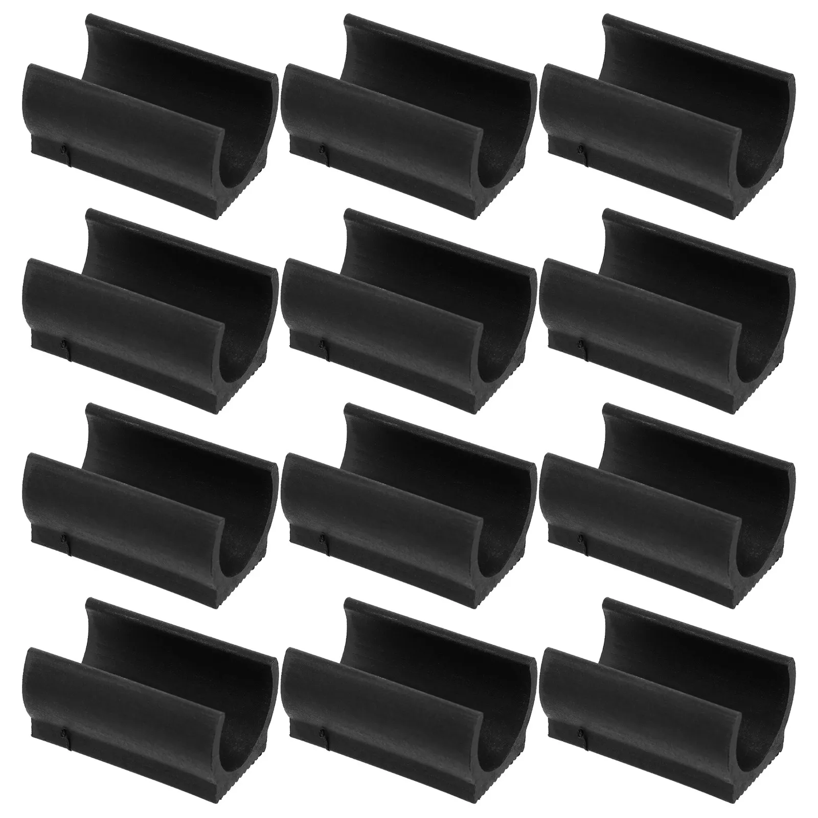 50Pcs Furniture Leg Protectors Black Chair Feet Covers Table Mats Trampoline Non-Skid Caps Anti-Slip Noise Reduction