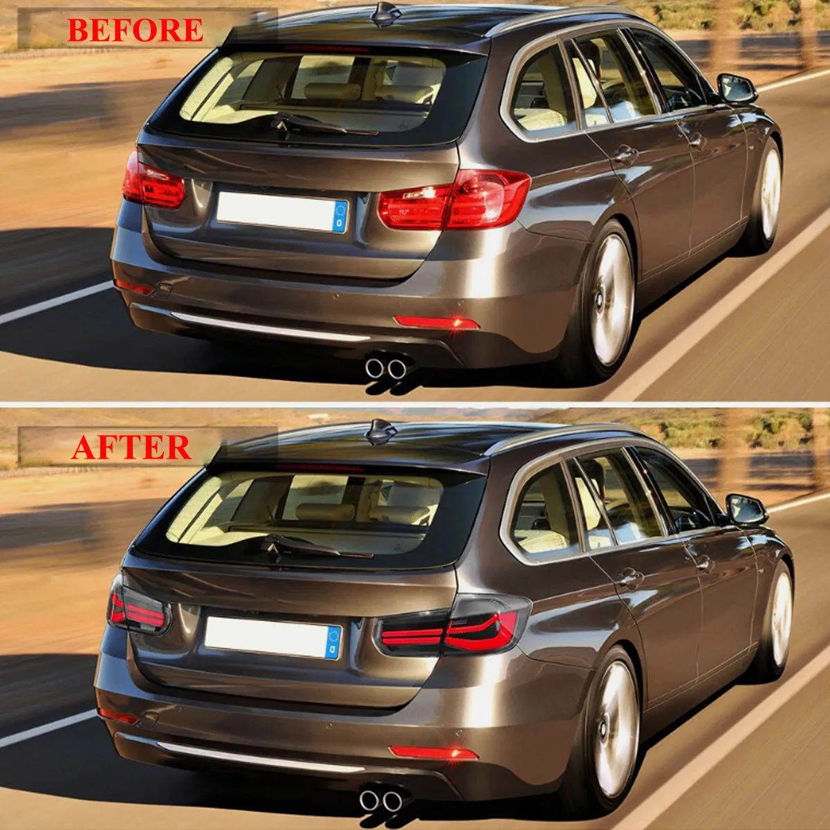LCI Style Smoked LED Rear Lights For BMW 3 Series F31 320i 330i 340i Touring 2012 2013 2014 2015 2016 2017 2018 Tail Lamps DRL