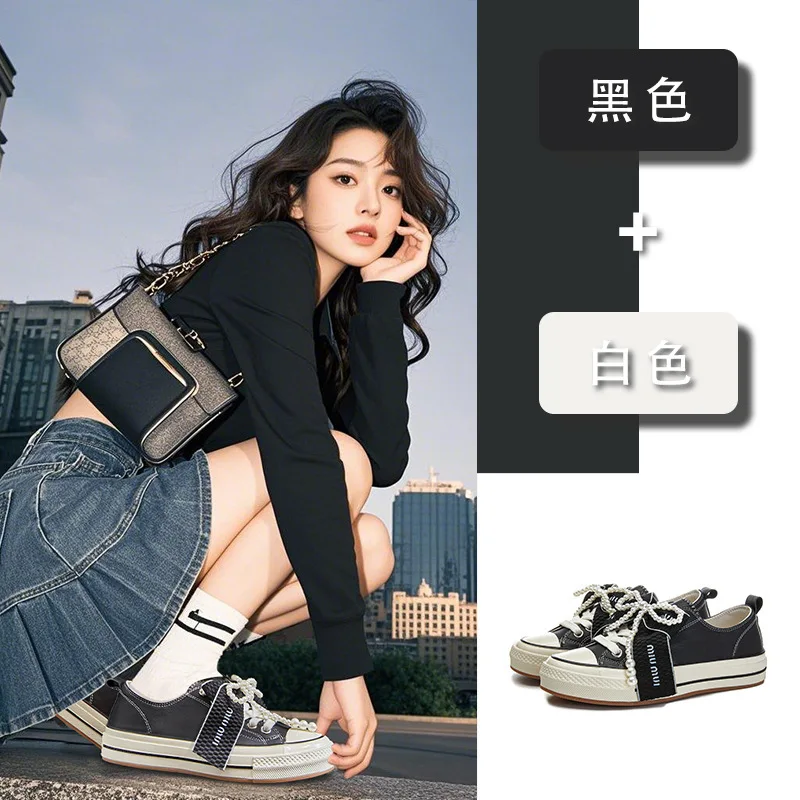 Top Layer Cowhide White For Spring 2025 Butterfly Bow Single Casual Versatile  Thick Soled Leather Woman Loafers Women Sneakers