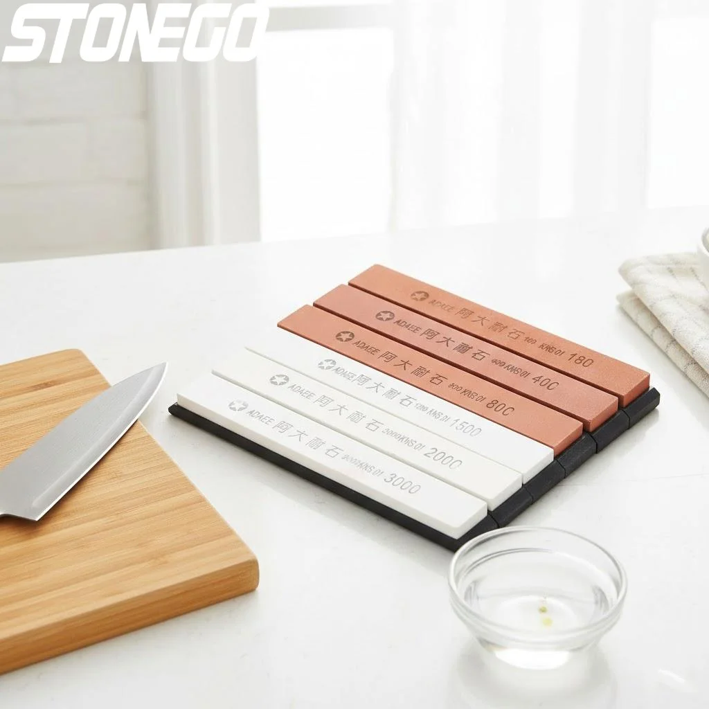 

Alumina Sharpening Stone Coarse Fine Extra Fine Triple Stone Set 180 400 800 1500 2000 3000 Grit Sharpening Tool