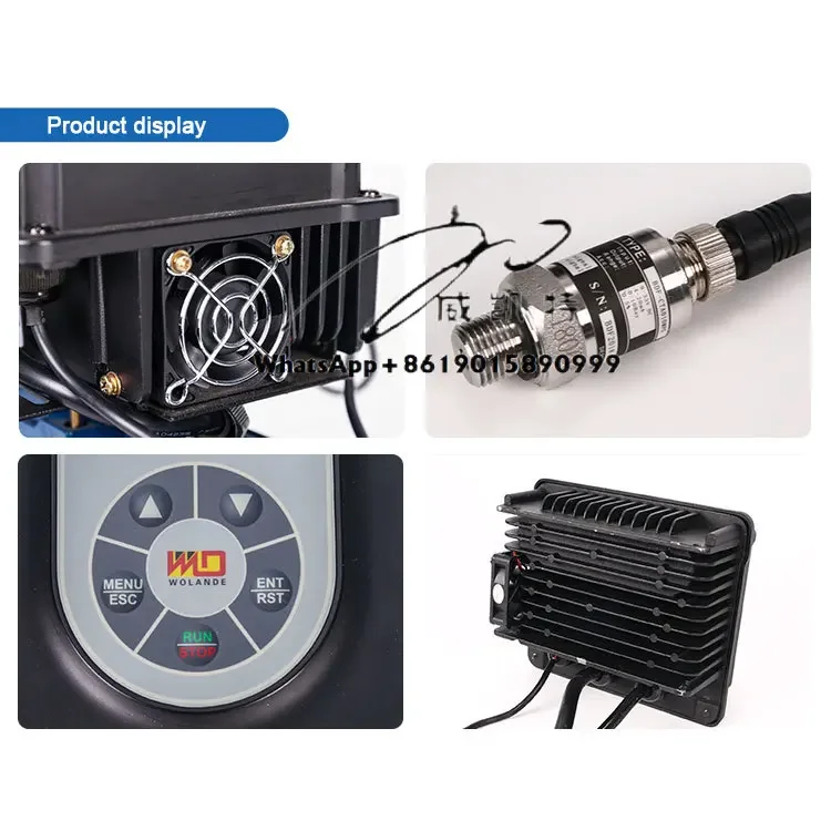 Automatic pressure switch VFD controlled black motor drive smart controller for AC 220V Water Supply booster pump