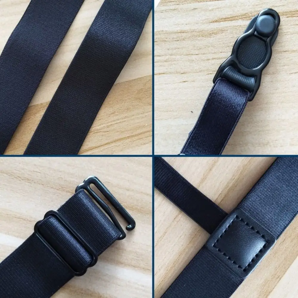 حزام تثبيت قميص قابل للتعديل ، حزام جديد للفخذ مطاطي مانع للإنزلاق ، حزام أربطة ، حاملات قمصان ، مشابك قمصان