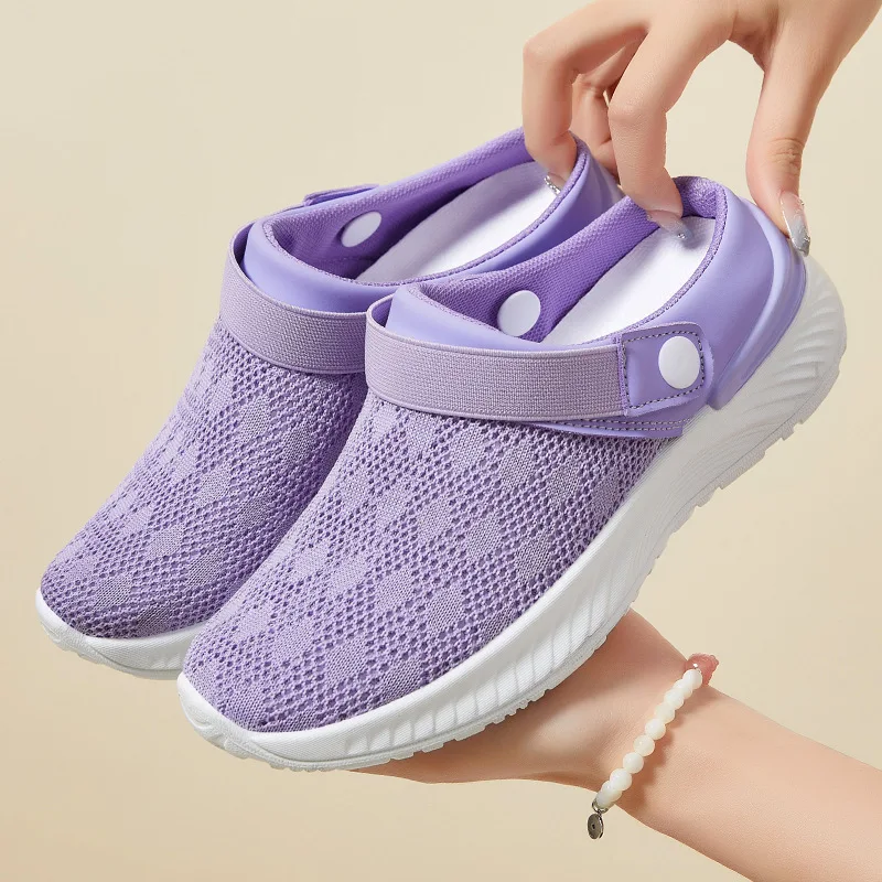 Shoes Women's Summer Breathable Half Slippers Lazy Soft Sole One Step Casual Shoes Single Shoes women sandals