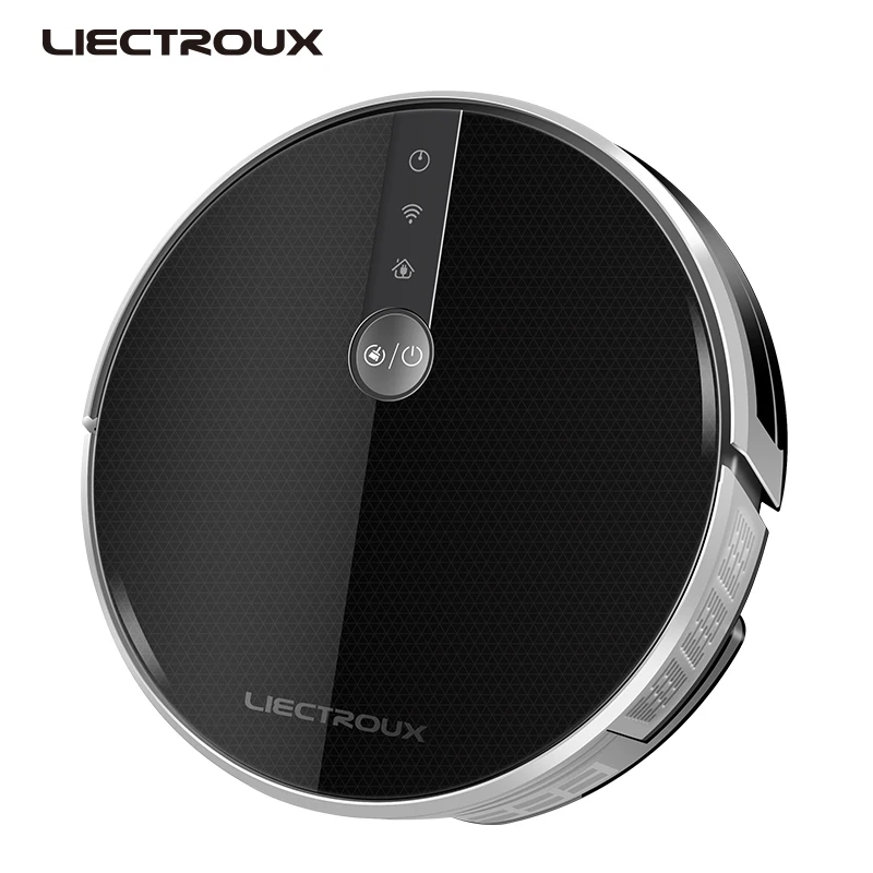 Imagem -02 - Liectroux C30b Robot Vacuum Cleaner Seco e Molhado Varrendo Programação de Auto Carregamento Limpeza para Piso Duro e Fino Tapete