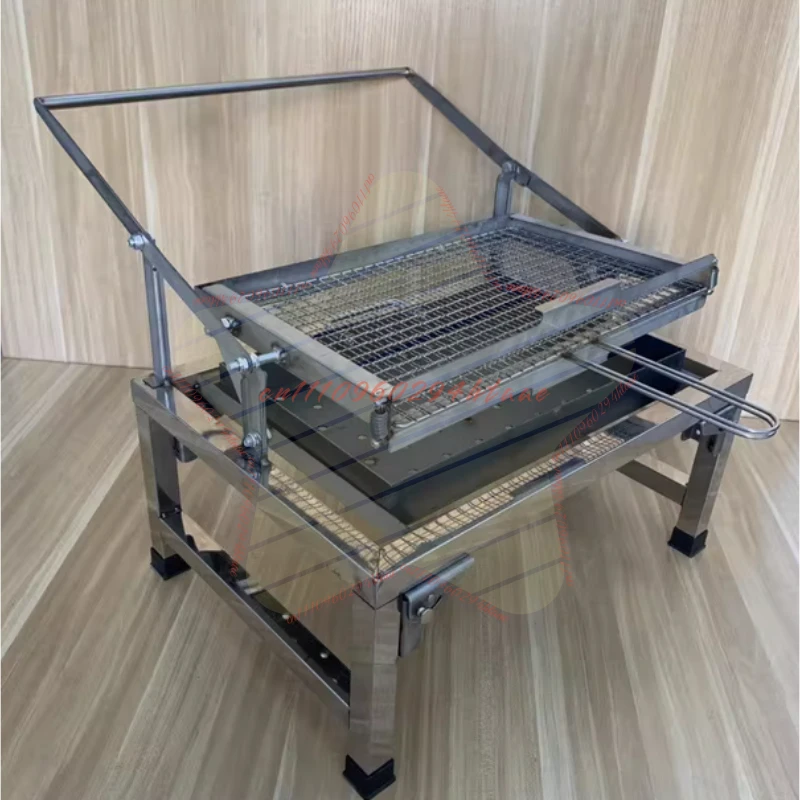 Portable Flip Grill Folding Camping New Stainless Steel Grilled Fish Rotatable Grill