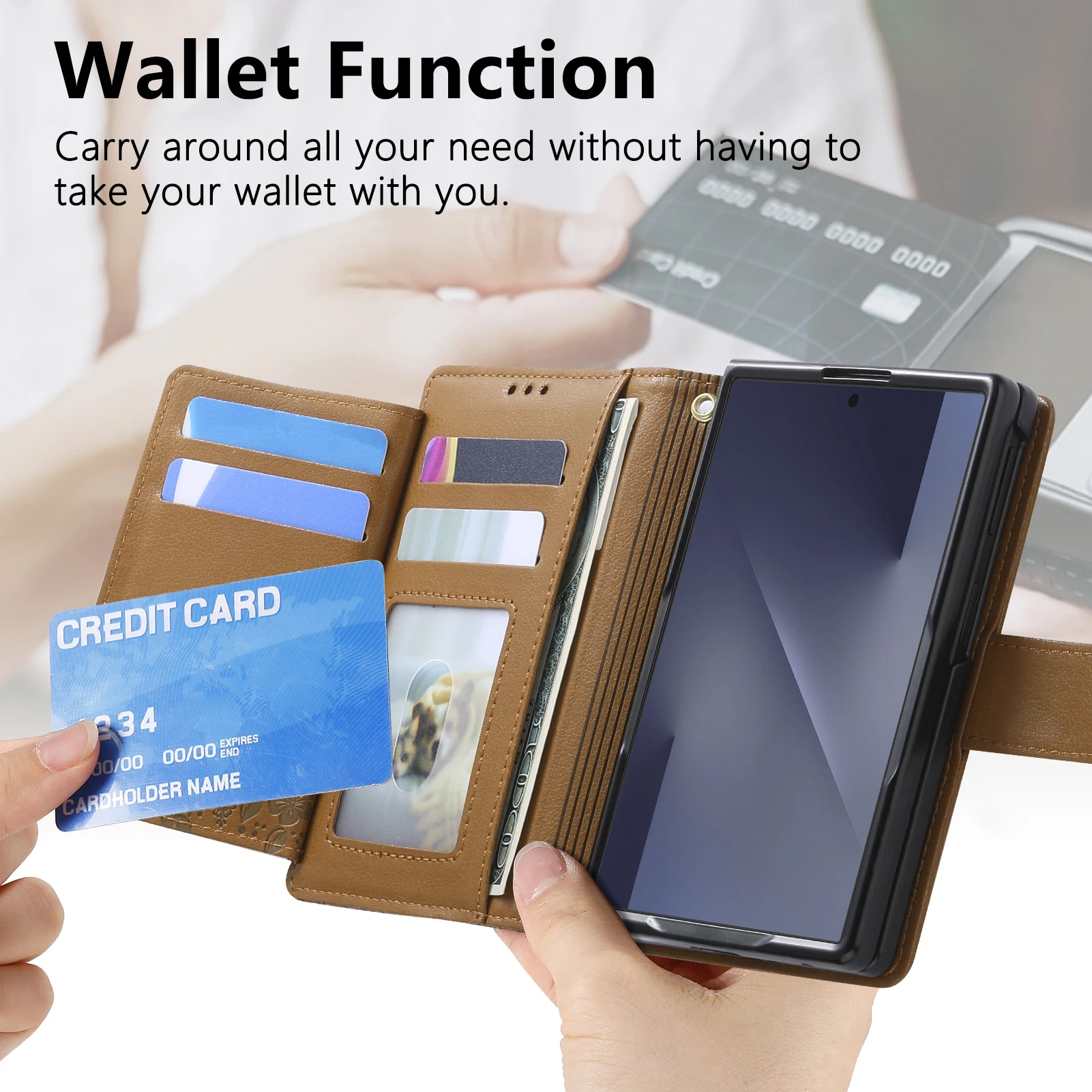 Étui portefeuille en cuir PU a - Place Card Holder avis et prix