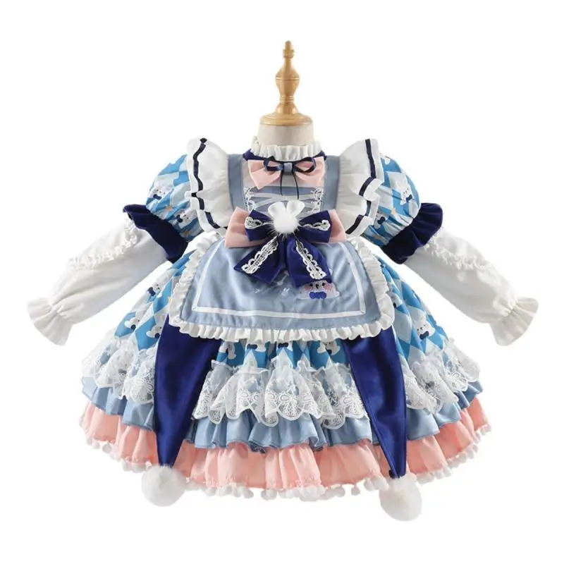 Baby Girls Summer Lolita Dress for Birthday Easter Party Clothes Children Spanish Dresses Infants Turkish Boutique Ball Gowns