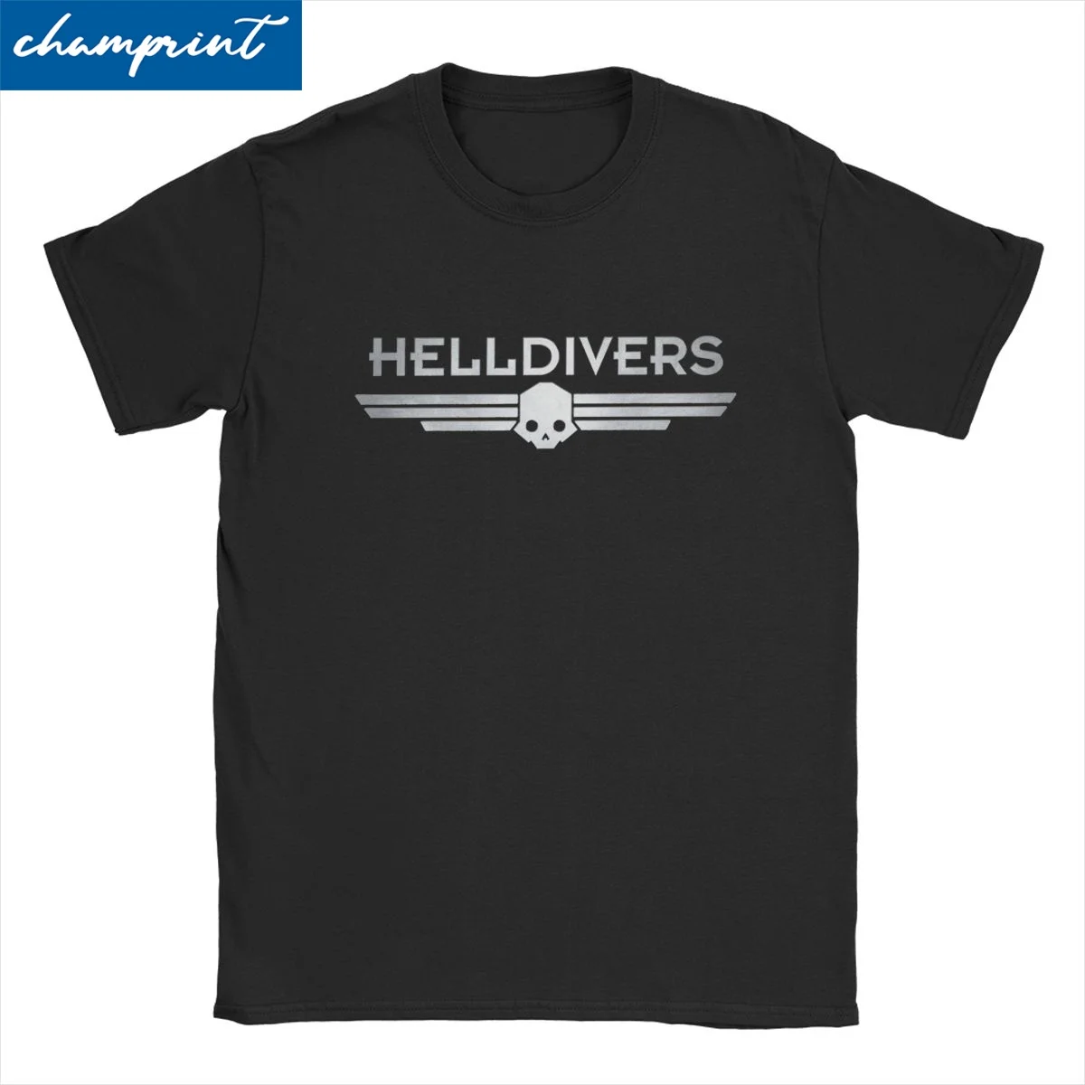 Men Women Helldivers Logo (2) T Shirt Cotton Tops Novelty Short Sleeve Crewneck Tee Shirt Original T-Shirts