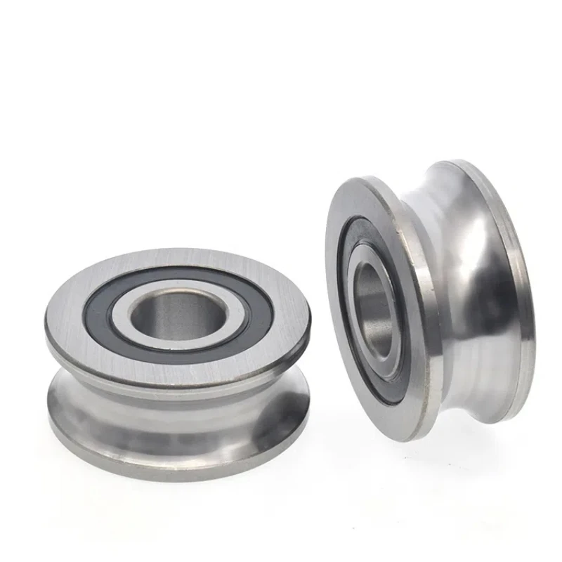 1Pc 20x58x25mm U-shaped groove bearing non-standard bearing r10 guide rail 20mm diameter track wheel bearing steel