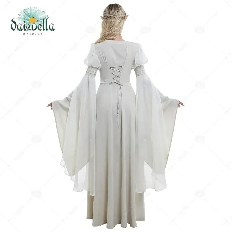 

zizi 2025 XT8DAIZBELLA Women Medieval Fantasy Handmade Retro Costume Historical Fairy Elf Dress@XT6！