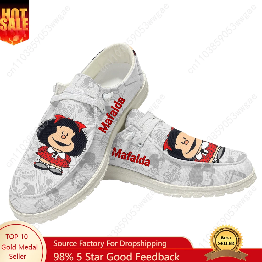 

Mafalda Casual Shoe Mens Womens Breathable Flat Footwears Casual Indoor Outdoor Lightweight Shoe Cute Cartoon Personalized Shoes