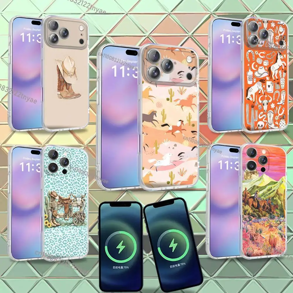 

Western Ranch Boho Phone Case For iPhone 16,14,11,17,13,15,12,Air,Plus,Pro,Max,E,Mini Frosted for MagSafe Magnetic Wireless TPU