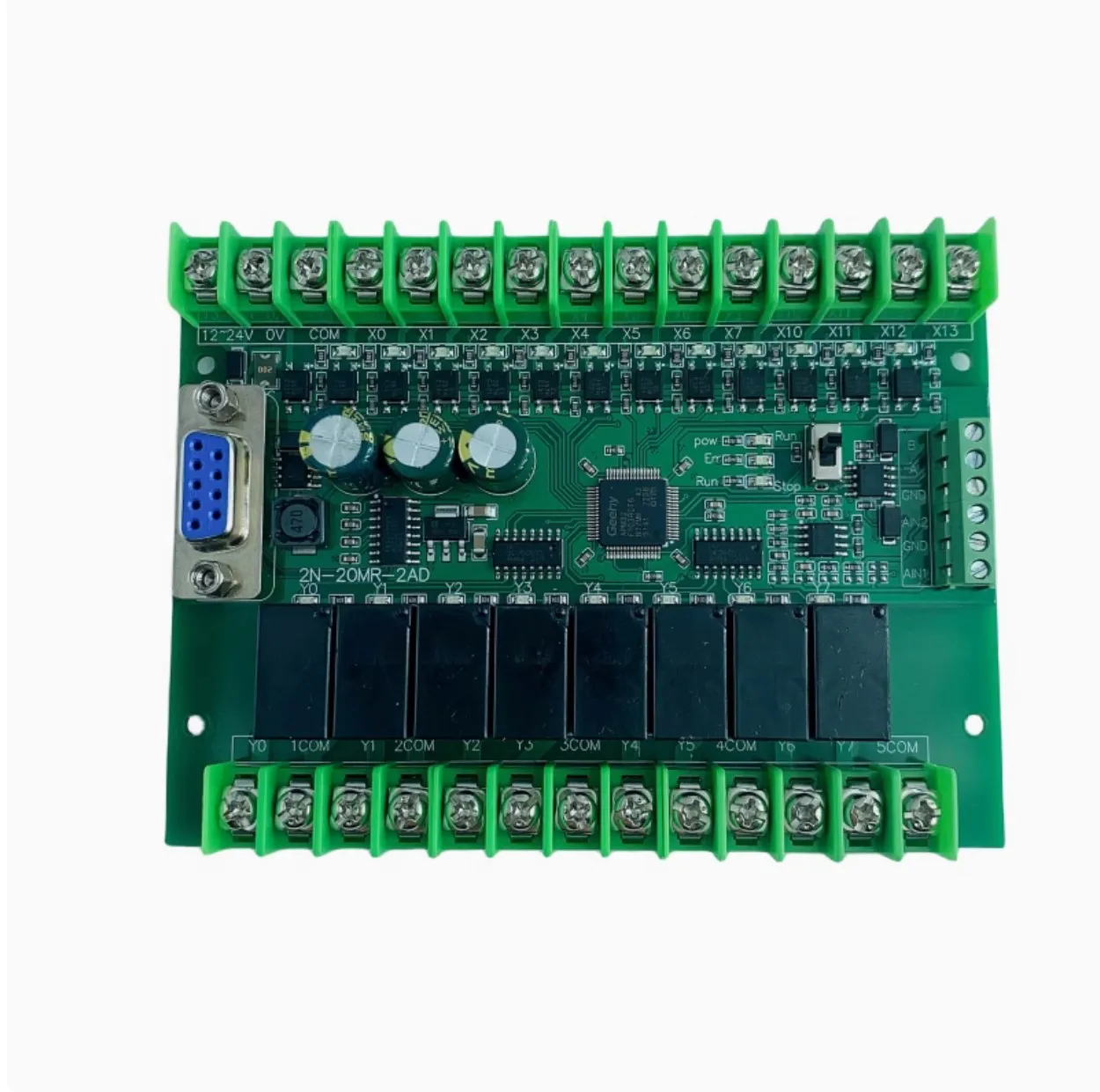 وحدة تحكم PLC قابلة للبرمجة 2N 1N 20MR وحدة مرحل تيار مستمر مع قاعدة لوحة تحكم صناعية وحدة تحكم منطقية قابلة للبرمجة