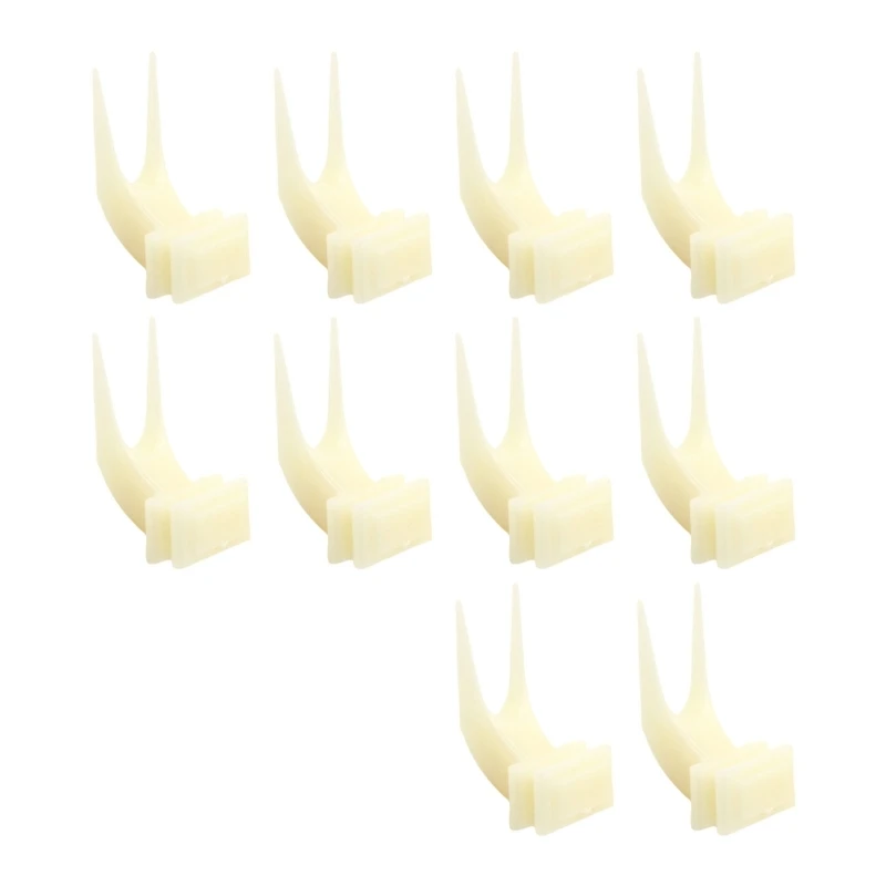 D7YB 10Pcs Birds Holder Parrots Fork Feeder Plastic Fruit Vegetable Treats Skewer