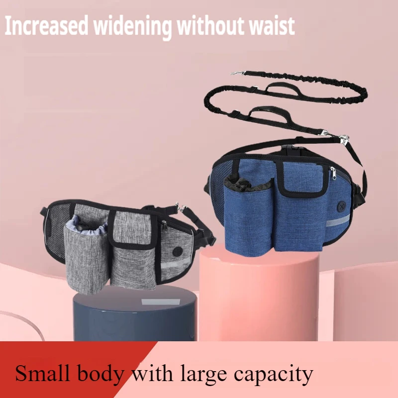 

Multifunctional Outdoor Sports Fitness Water Bottle Waist Bag Night Running Reflective Pet Training Leash Set