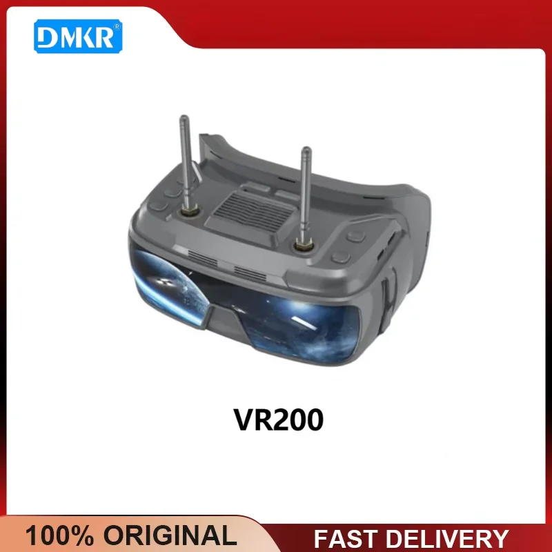 DMKR VR200 5.8GHz Analog FPV Goggles Video Recording Adjustable Diopter for FPV Drone