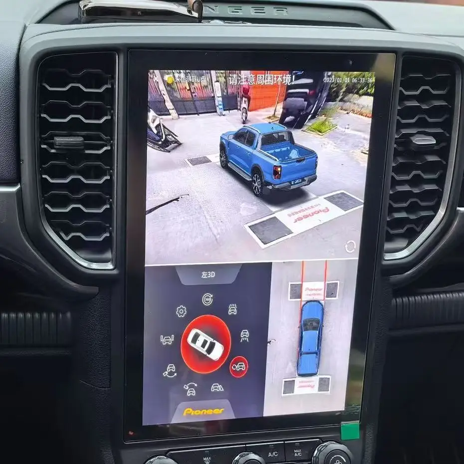 أندرويد 13 وحدة رئيس لفورد رينجر 2023 2024 2025 نمط نظام الوسائط المتعددة اللاسلكية CarPlay نظام ملاحة GPS راديو 1600*1200 #1