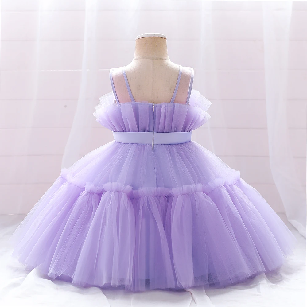 Kleinkind Halloween Party Baby Mädchen Kleid Schleife 1. Geburtstag Hochzeit Prinzessin Ballkleid Mädchen Karneval Brautjungfern Weihnachtskostüm – Detail 13
