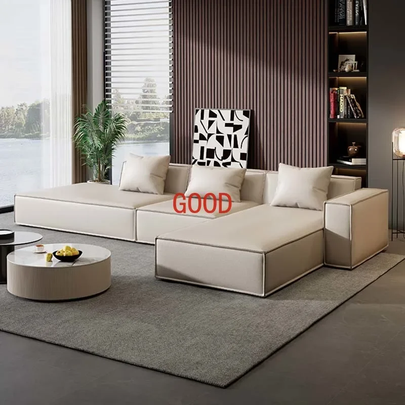 Nordic Lounge Sofa Living Room Minimalist Tofu Block Corner Sofa Elegant Modern Salon Canape De Luxe Moderne Home Furniture