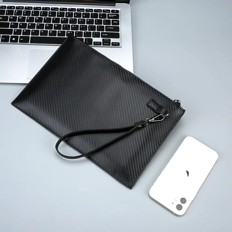 Bolso elegante para hombre, bolso de mano de cuero suave hecho a mano de gran capacidad para oficina, viajes, negocios, regalo perfecto 2025