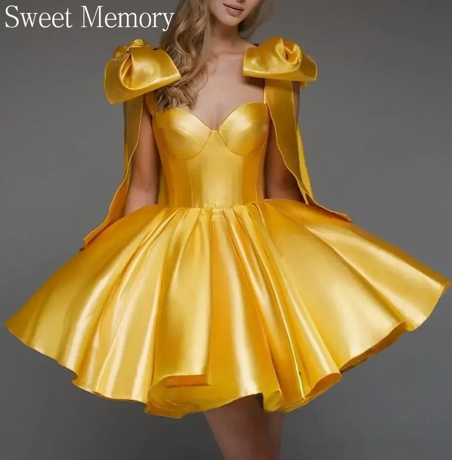 

A8147 Fashion Girls Gown Women Clothes Sweet Memory Evening Gown with Bow Design, Short Ball Dress, Birthday Dance Party Dress