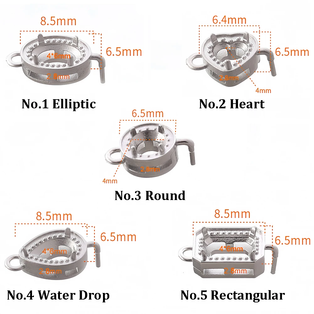 10 Stück Edelstahl-Leerkralle Fassung für Tennis-Halsketten und Armbänder, Verbindungsstücke für Strasssteine, Kristallsteinhalter – Detail 1