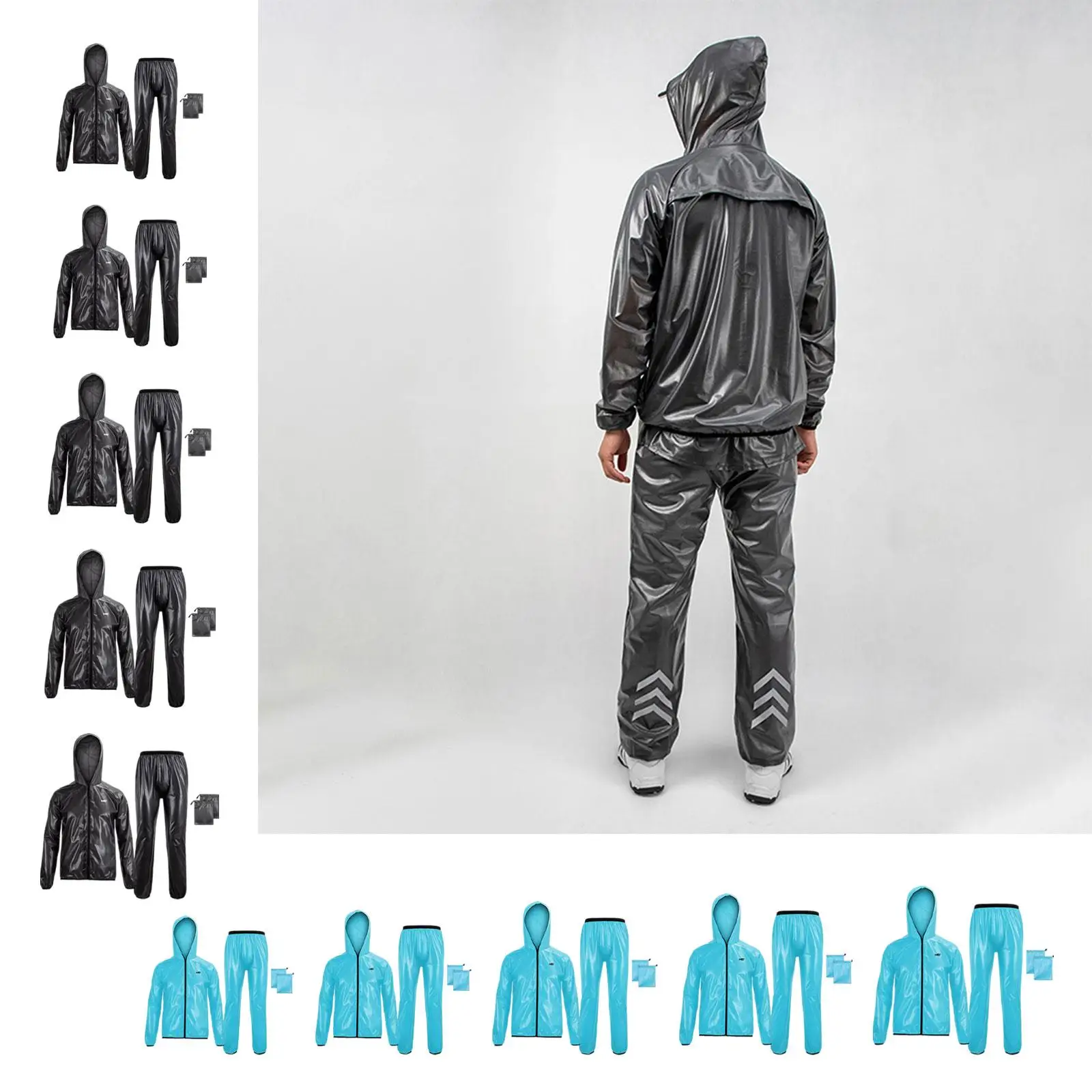 All-Weather Protection Rain Suit with Convenient Storage Bag for Outdoor Activities