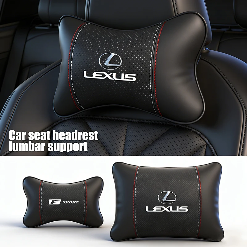 

Car Sticker Car Seat Headrest Lumbar Support Spine Protect Neck Rest Cushion For Lexus F SPORT ES RX NX LS UX LM LX GX LC RZ IS