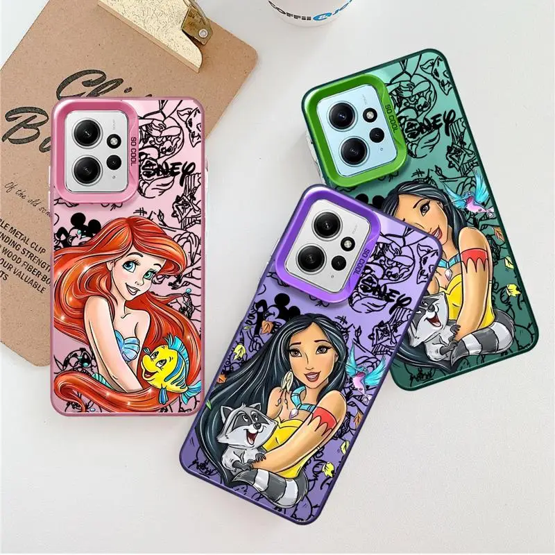 Disney Princess Funny Phone Case for Xiaomi Redmi Note 12 Pro 11 13 Pro Plus 11S 12S 13S 11Pro 9 9S 10 10S 10Pro Soft Cover