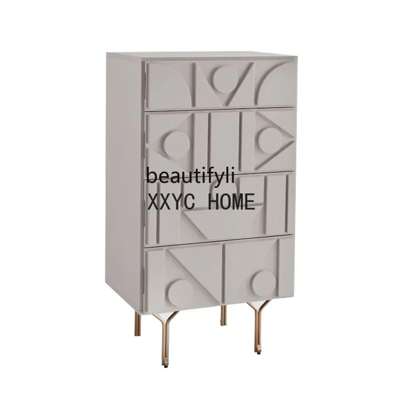 

Nordic Simple Retro Style Geometric Designer Bedroom Storage Five Buckets Four-Bucket Cabinet