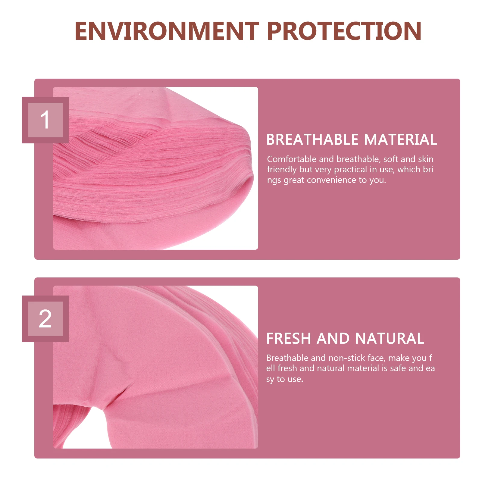 

50pcs Disposable Massage Bed Covers Face Pillow Mats For Spa Salon Clinic Use Non-Stick Breathable Face Protectors