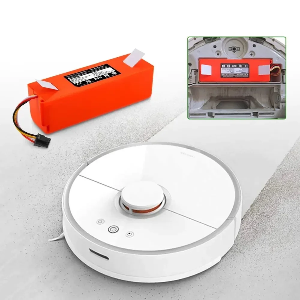 Battery BRR-2P4S-5200S/BRR-2P4S-5200D is suitable for Xiaomi Robot Vacuum Cleaning Machine, Roborock S5, S50, S6, S7, SDJQR01RR