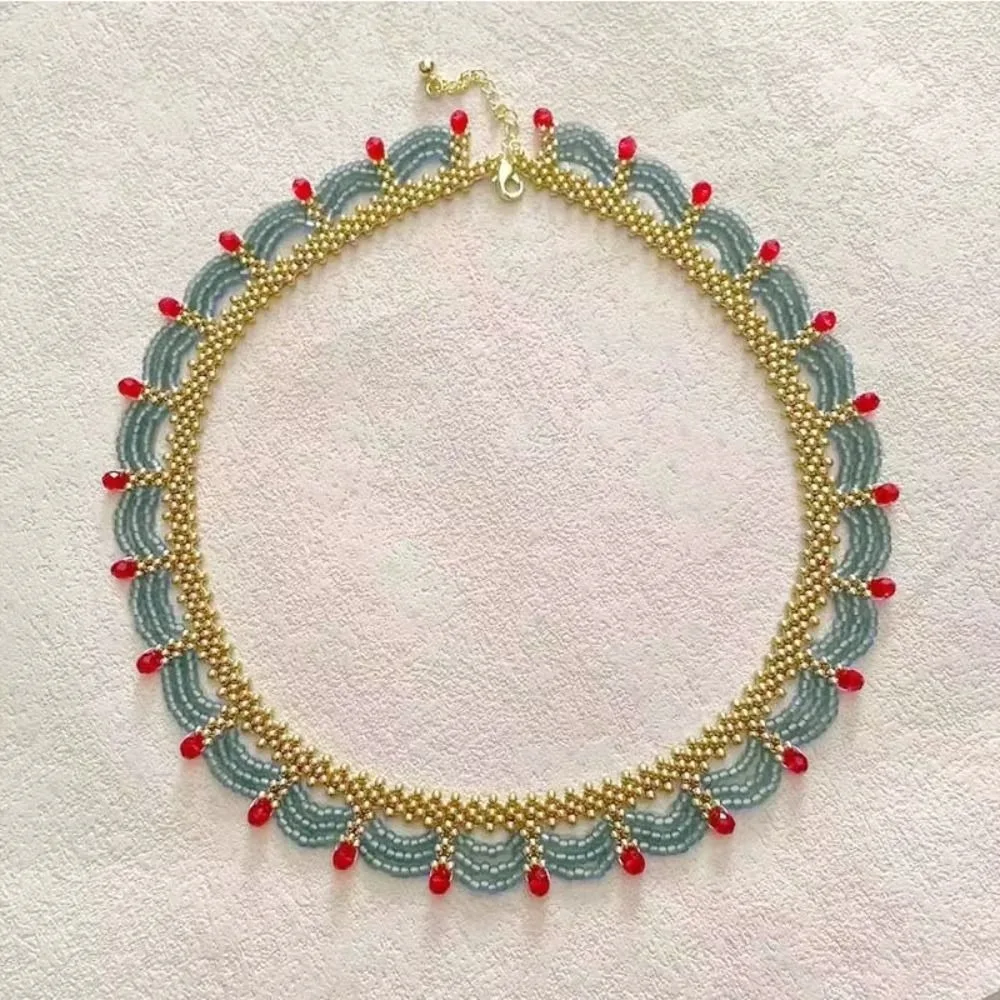 Tang Ming Song-Dynastie Perlen Halskette Ethno-Stil Pferdegesicht Rock Zubehör Pferdegesicht Rock Halskette Hanfu Zubehör