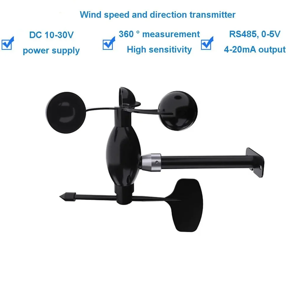 

Высокоточный датчик скорости ветра и направления, трехчашечный прибор для измерения скорости ветра и направления, передатчик