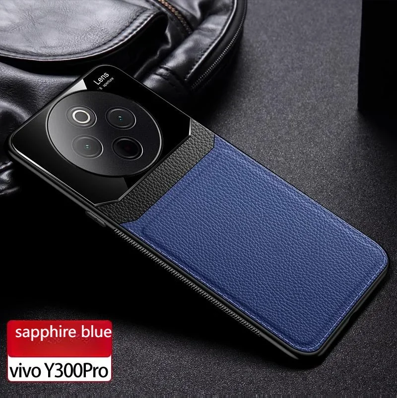 

For IQOO Z10 5G Z9 Turbo Case PU Leather Plexiglass Layer Camera Protect Shell For IQOO Neo 10 China Z9 Turbo Z10 Cover Fundas