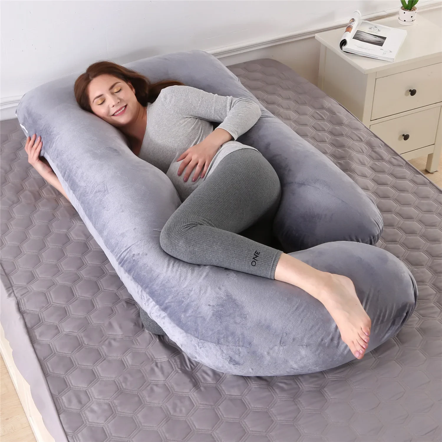 Almohadas para dormir Almohada de maternidad para mujeres embarazadas Almohada para dormir lateral en forma de U