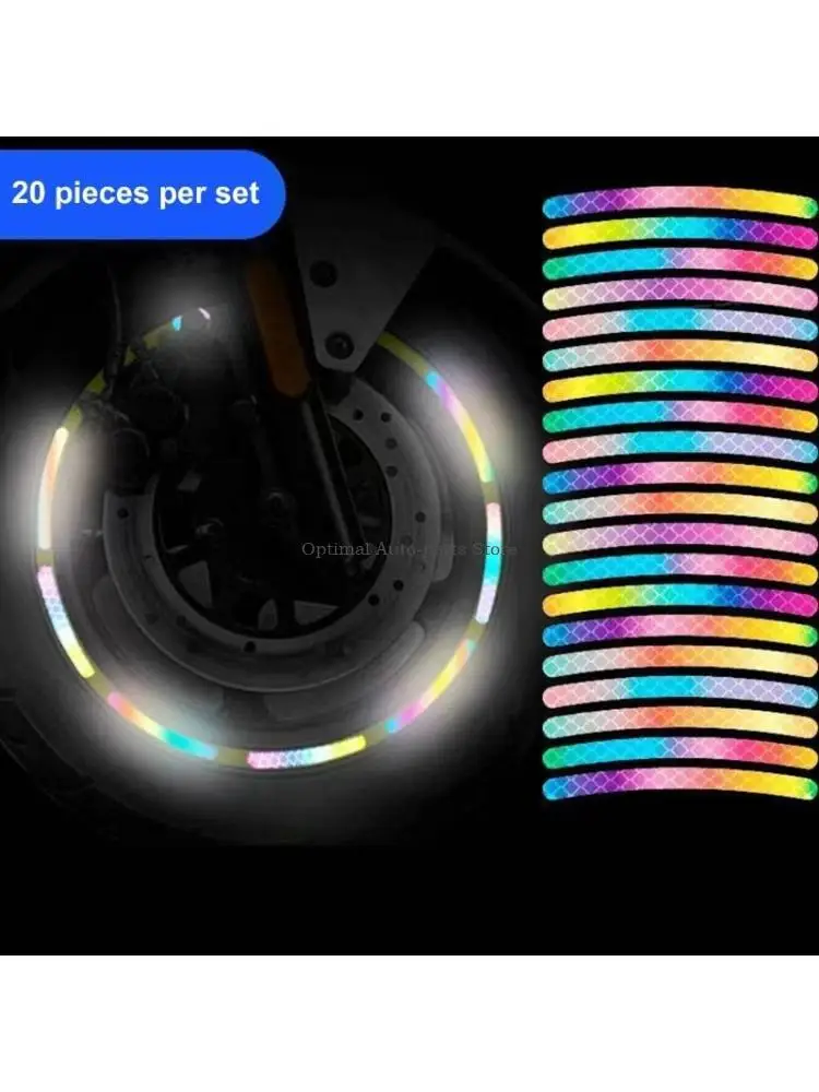 

Hub Reflective Sticker Tire Rims Adhesive Stripe Decal Sticker Easy Installation