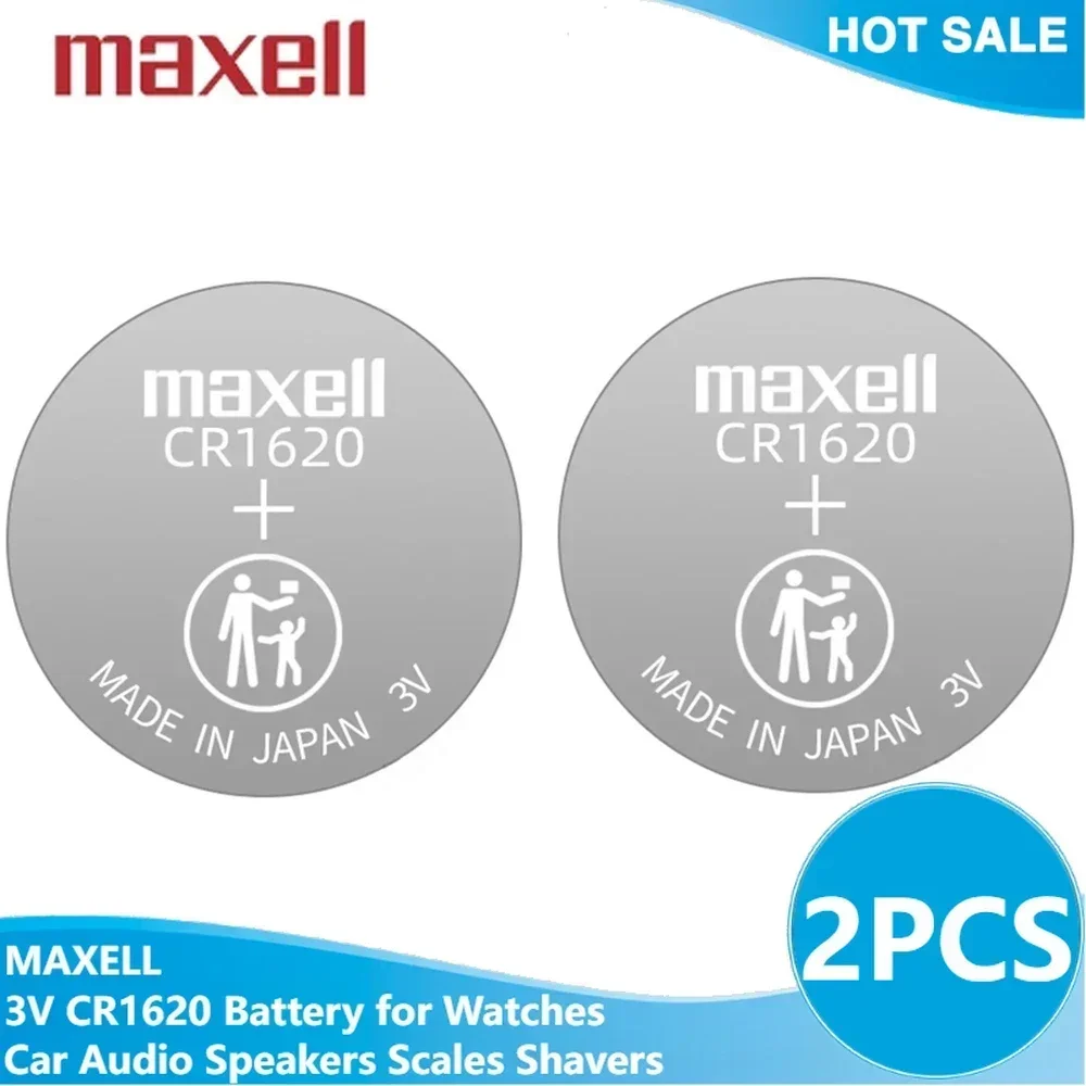 2PCS Original MaxeII 3V CR1620 Battery CR 1620 Button Battery for Watches Car Scales Shavers DL1620 BR1620 Lithium Cells