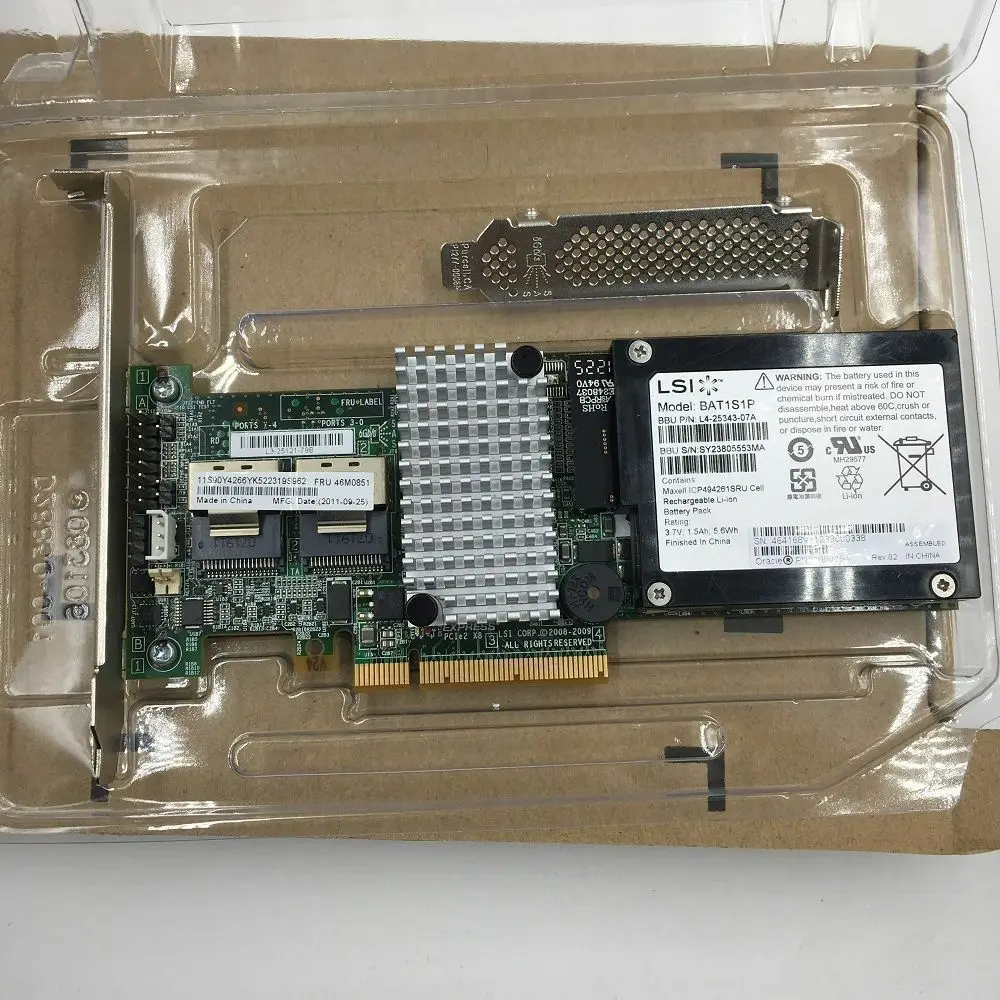 Imagem -05 - Ibm M5015 Lsi 2108 Controlador Raid 512mb 6g Pcie x8 Mais Bbu08 Peças 8087 Cabo