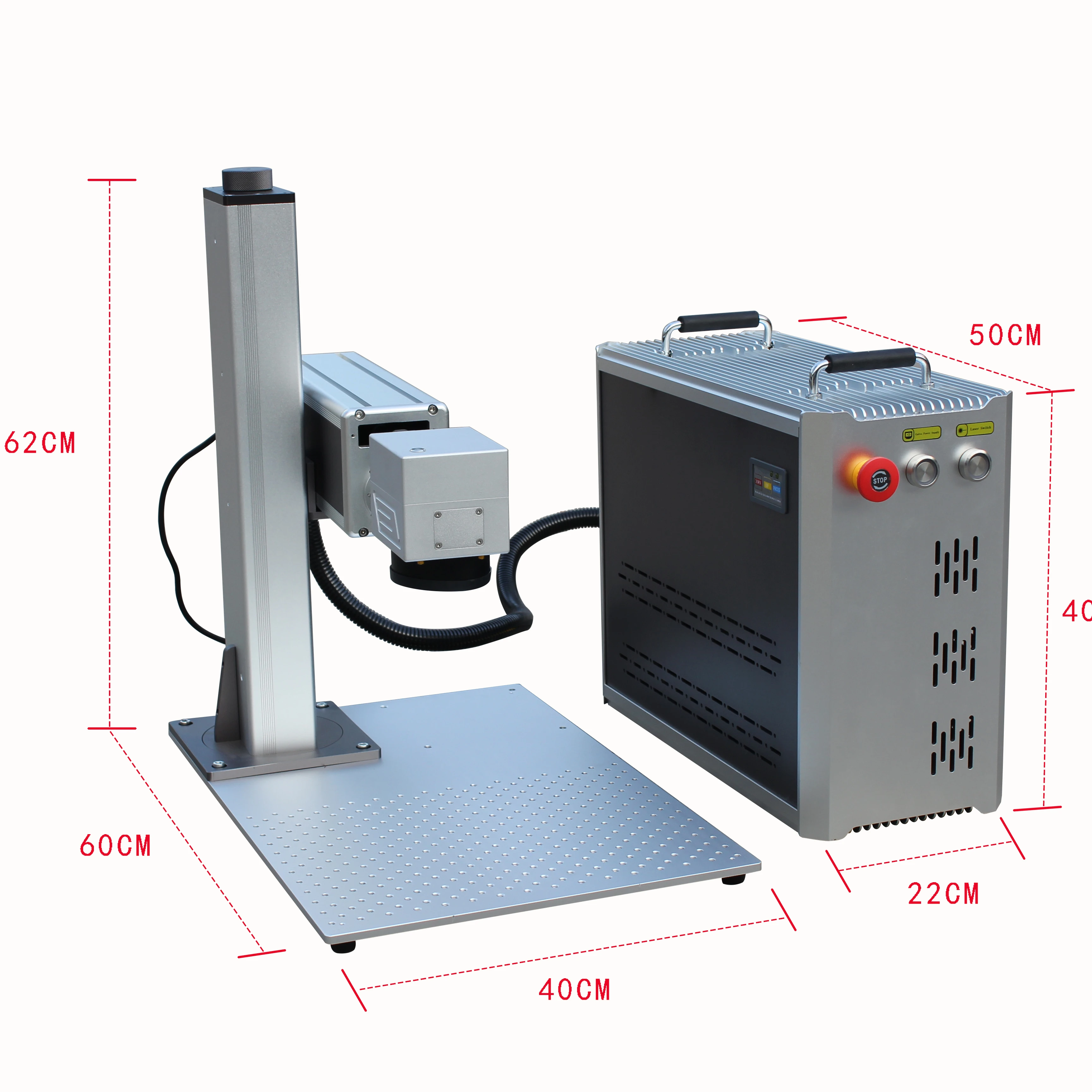 Laser New Design 30W 50W 60W 80W 100W 120W Split Shape Fiber Laser Marking Machine
