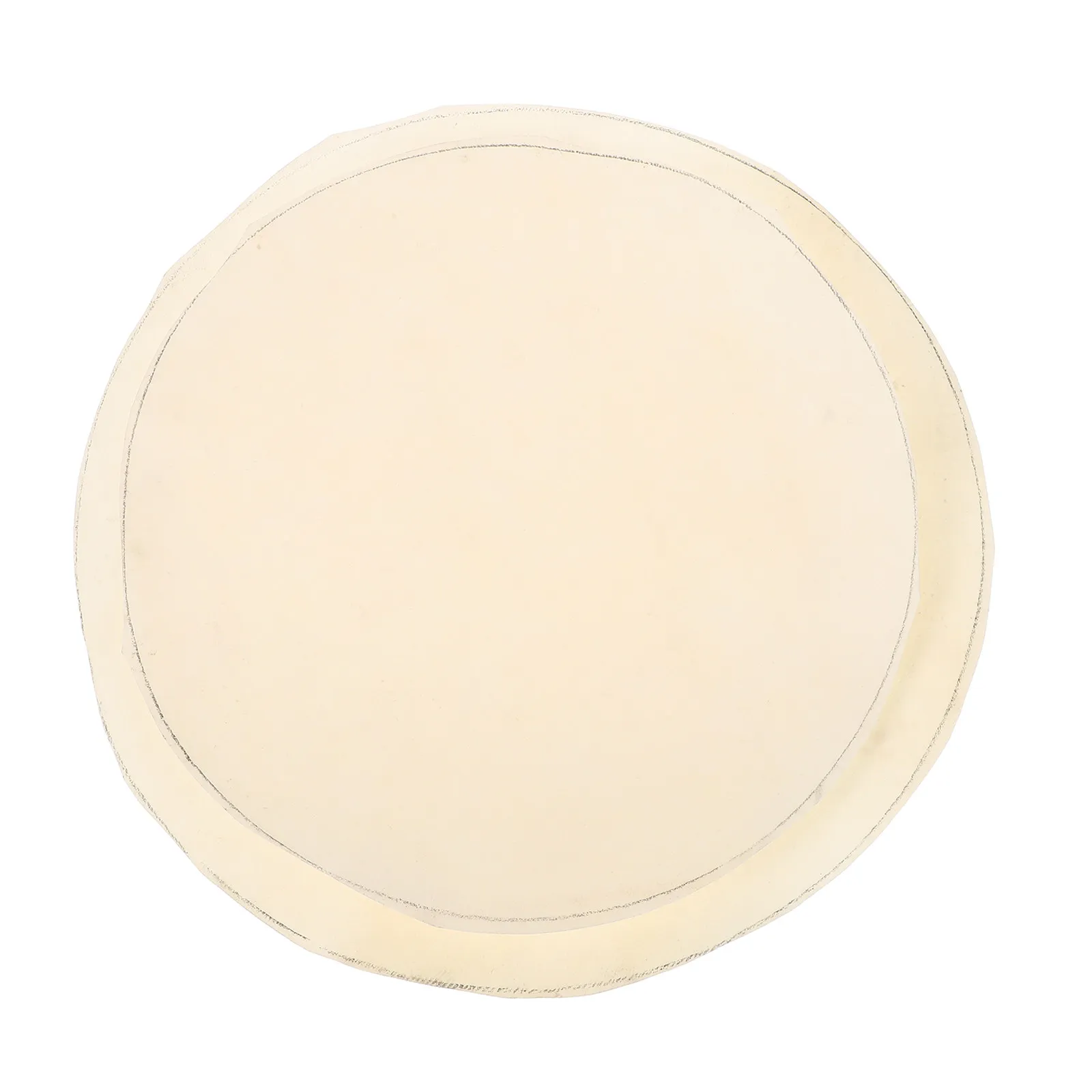 2 Peças de Pele de Cabra Autêntica para Substituição de Bateria Africana, Djembe, Conga, Tambores de Mão - Som Rico, Fácil Instalação, Natural