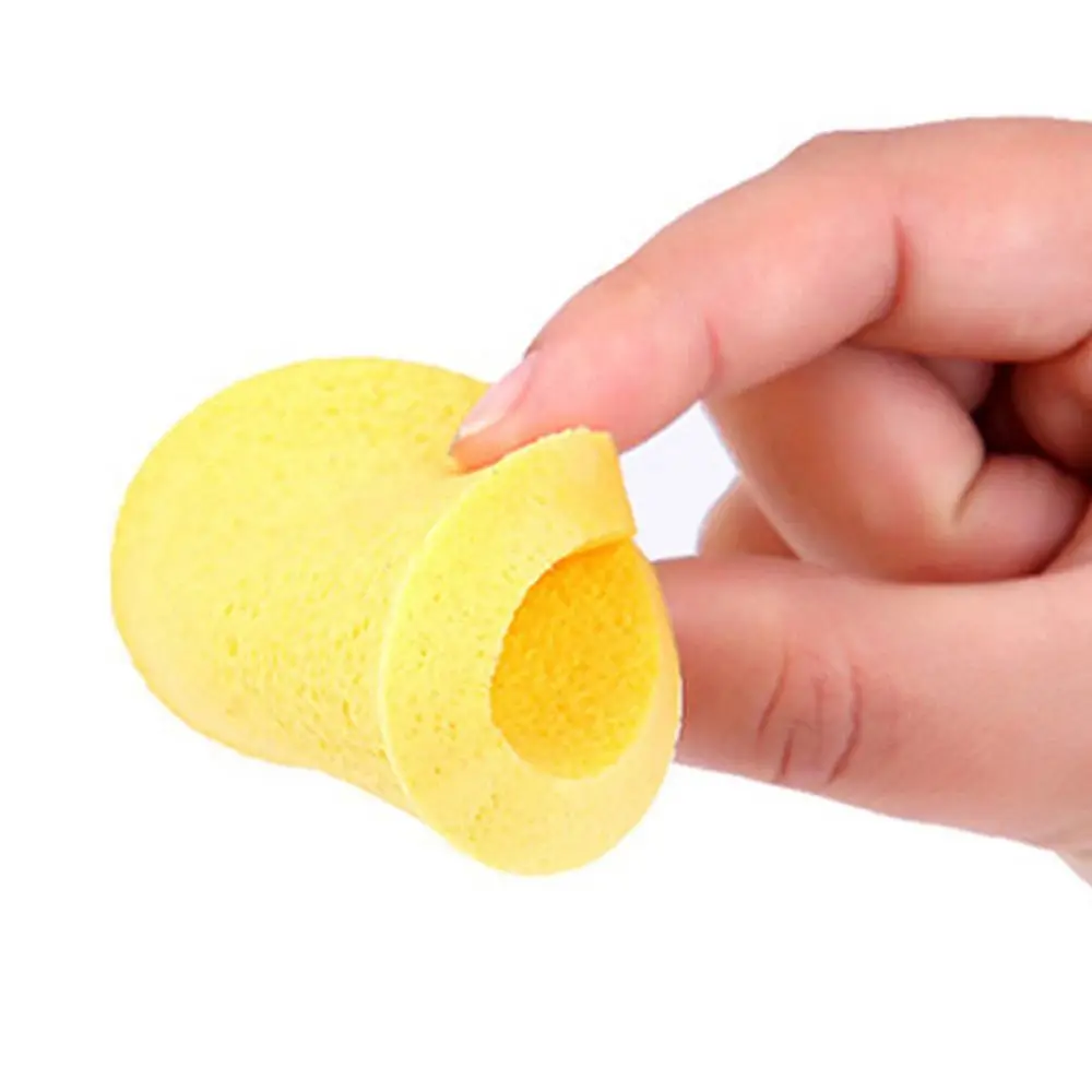 Cosmetic 12PCS Remove Wash Mat Face Cleansing Skin Care Cleaning Stick Yellow Sponge Puff Foam