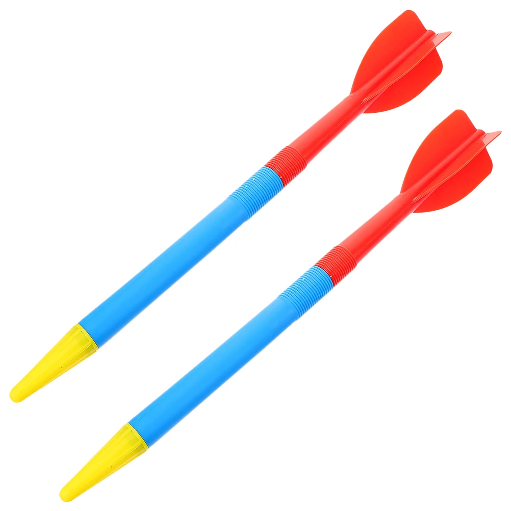 2 قطعة Javelin البلاستيكية خفيفة الوزن ذات طرف ناعم وقابلة لإعادة الاستخدام معدات التدريب في الهواء الطلق لألعاب القوى للمبتدئين في المنافسة المدرسية