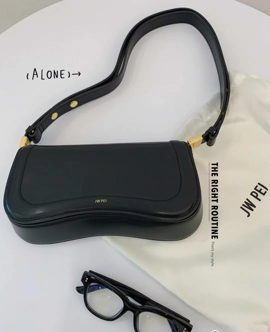 JW PEI Pudding Bag, French Style, Niche Bag, Women's, High-End, Simple, Underarm, Crossbody Bag
