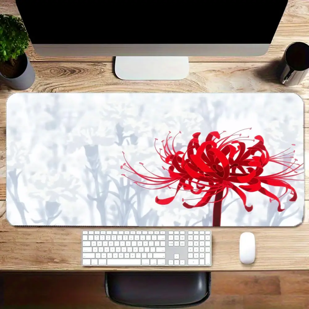 لوحة ماوس للألعاب Red Spider Lily XL Home مخصصة عالية الدقة كبيرة الحجم لوحة ماوس XXL لوحة مفاتيح مكاتب سجادة ناعمة للكمبيوتر المكتبي #5