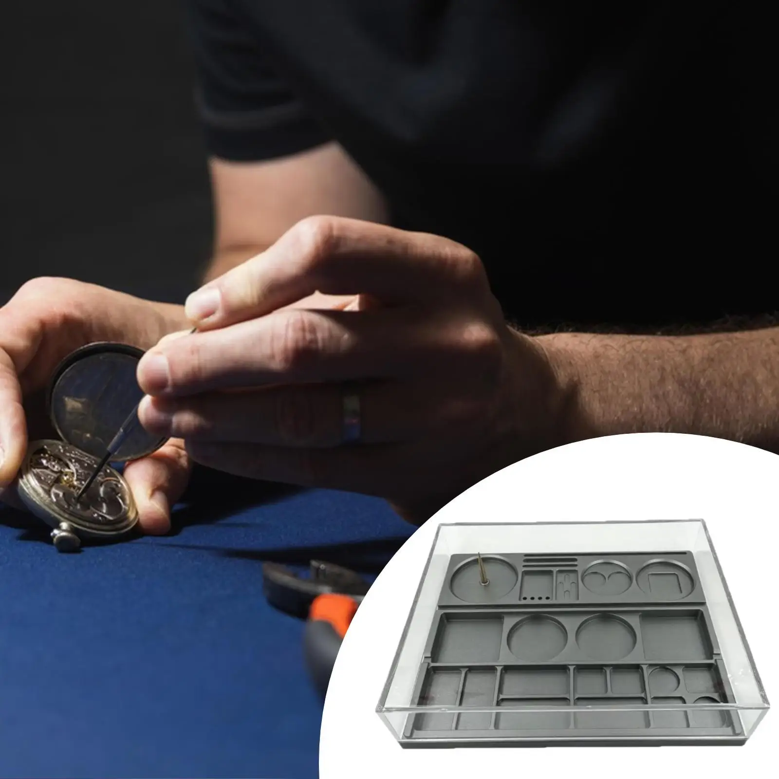 Watch Parts Storage Box Multifunction Watch Parts Organizer Household Repair Tool Tray